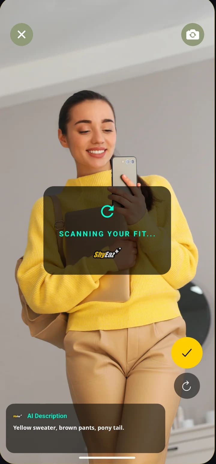 Shy outfit description camera