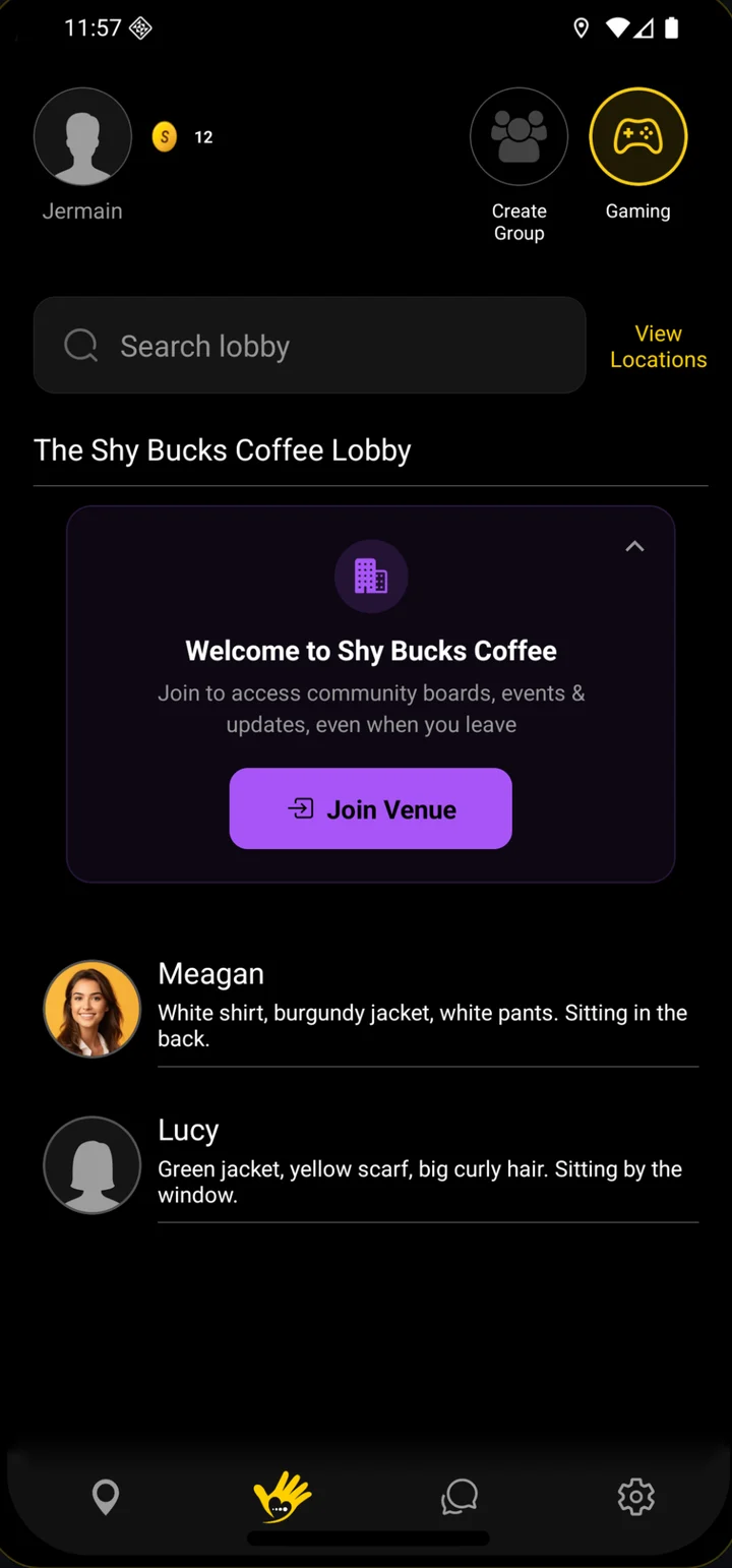 Shy lobby showing people nearby